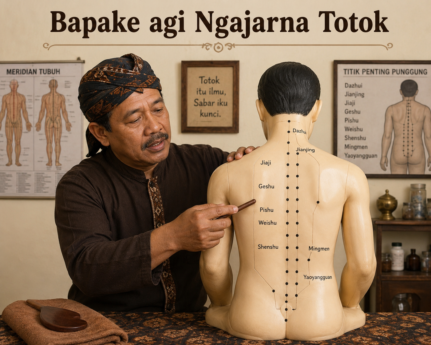 Kelas Online Totok Punggung Ngapak, Sinau Nang Omah Awak Linu Langsung Penak